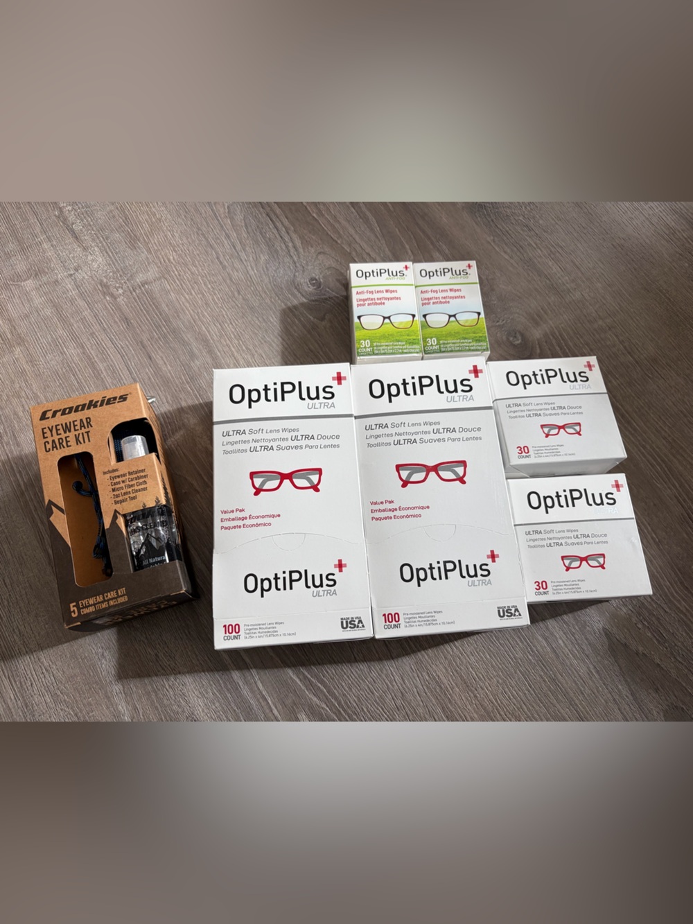 OptiPlus Ultra, AntiFog Lens Cleaning & Croakies Care Kit Set